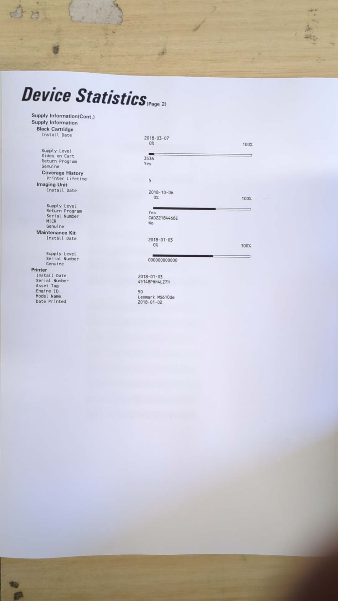 *RFB* Lexmark MS610DE A4 High Speed Mono Laser Printer 47PPM [35S0515] Ex-Leasing Unit