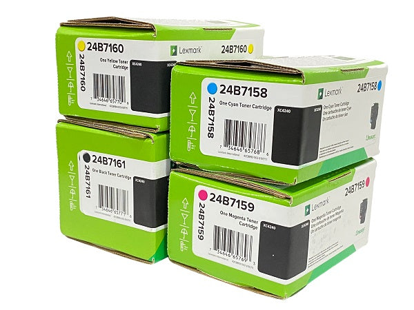 Genuine Set Of Lexmark Bsd Xc4240 C/M/Y/K Toner Cartridge 24B7158-24B7161 (9K/6K) -