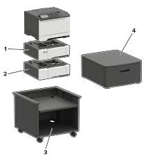 Original Lexmark 40C2300 Adjustable Stand/Cabinet suits Lexmark A4 Laser Printer