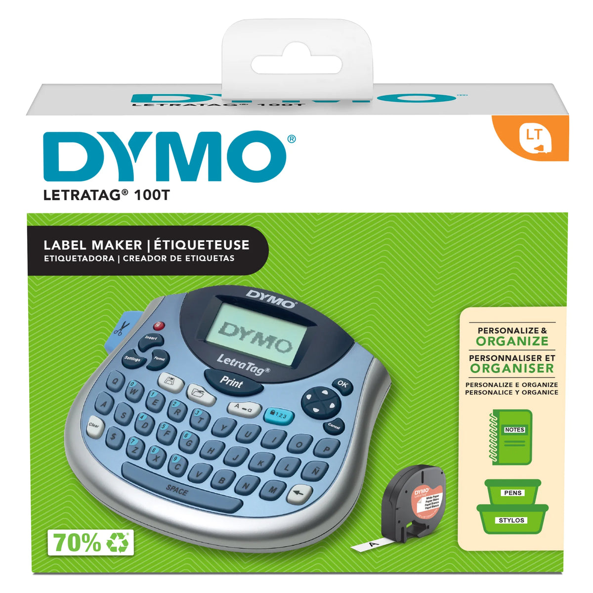 DYMO LetraTag 100T Blue Tabletop QWERTY Label Maker 12mm [2174536]