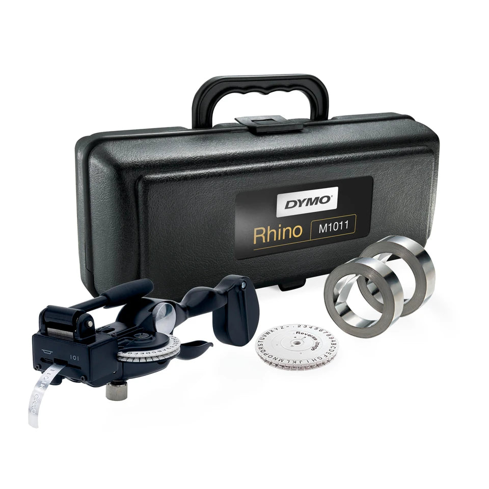 DYMO Rhino M1011 Metal Tape Embosser and Contigo Kit