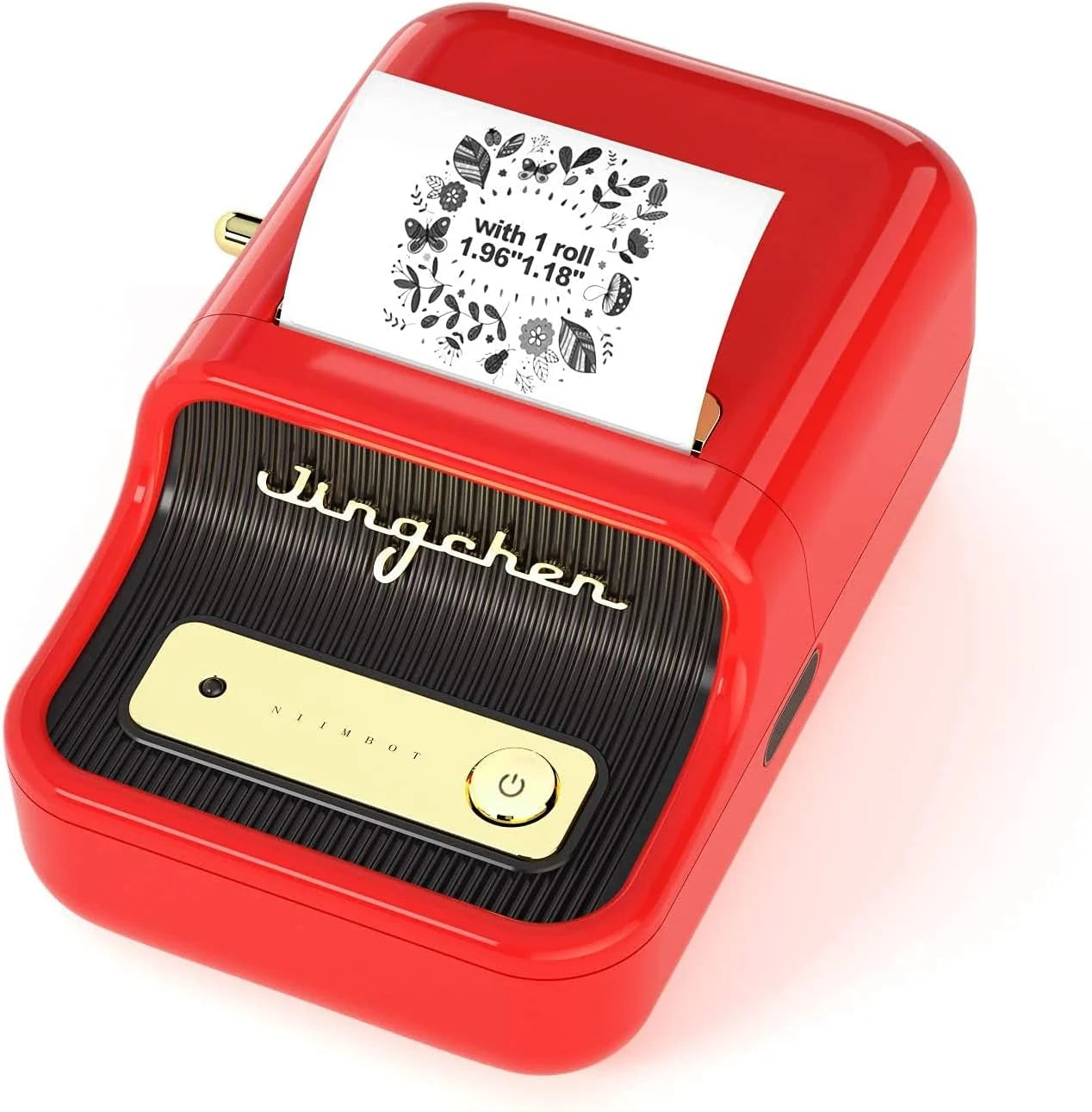 NIIMBOT B21S Inkless Label Maker Mini Bluetooth Office/Retail Thermal Label Printer - iOS & Android(Red)