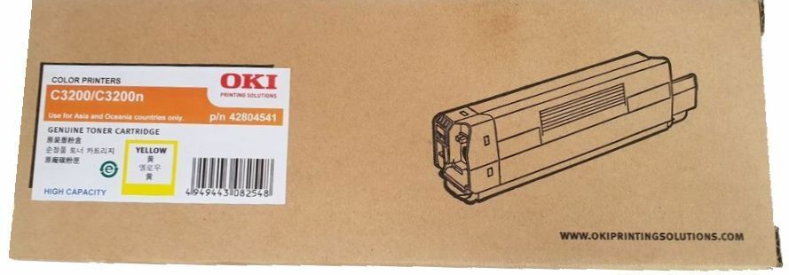 *SALE!* Genuine OKI C3200 Yellow Toner Cartridge High Yield (3K) [42804541]