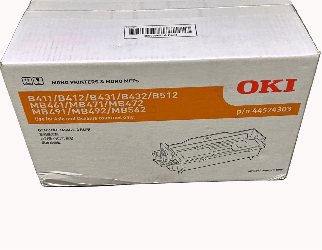 Genuine OKI 44574303 Drum Unit for B411 B412 B431 B432 B512 MB471 MB472 MB491 MB492 23K