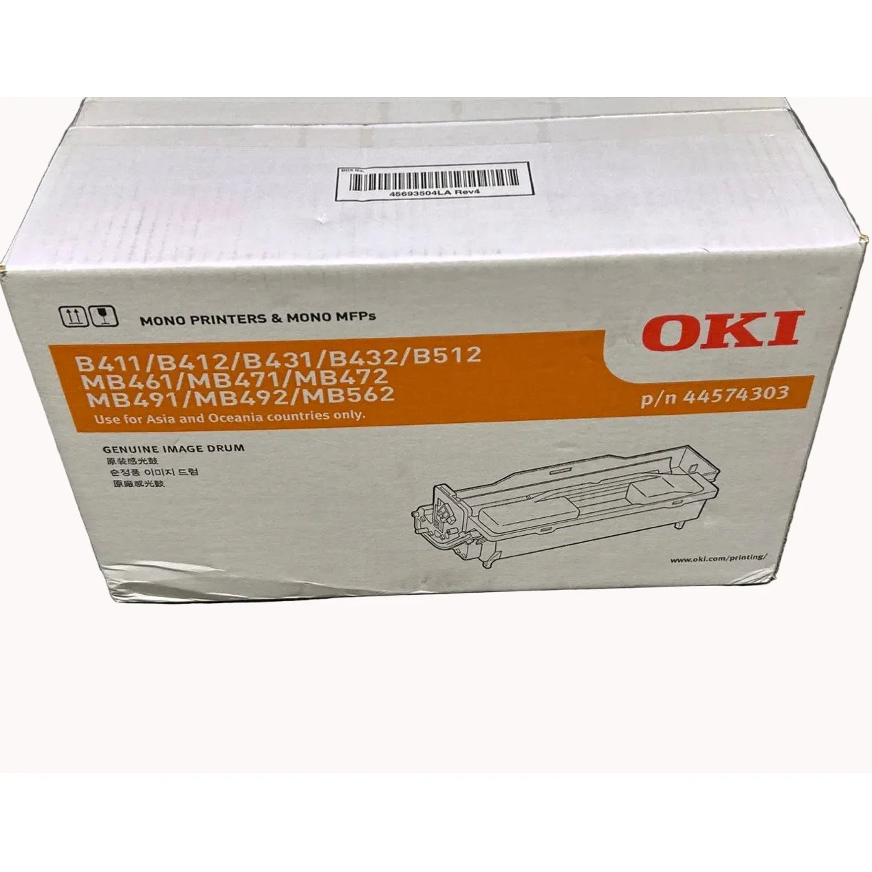 Genuine OKI 44574303 Drum Unit for B411 B412 B431 B432 B512 MB471 MB472 MB491 MB492