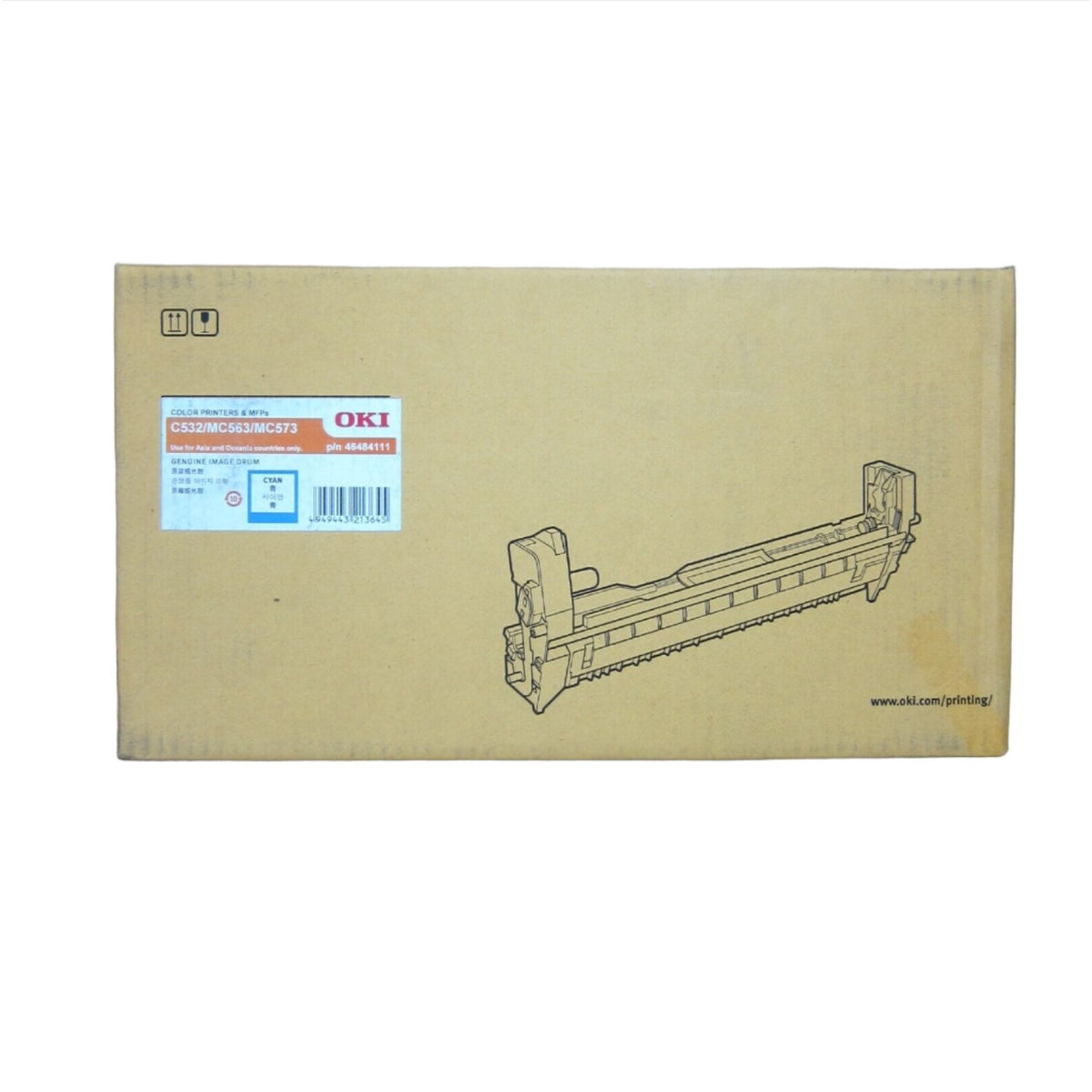Genuine OKI 46484111 Cyan Imaging Drum Unit for C532dn MC563dn MC573dn