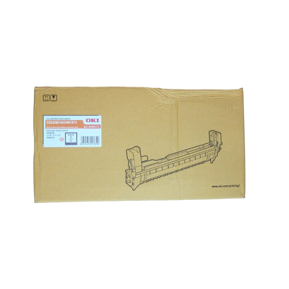 Genuine OKI 46484112 Black Imaging Drum Unit for C532dn MC563dn MC573dn