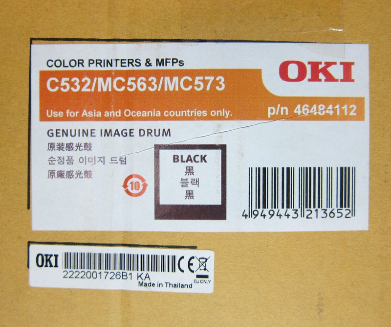 *Open Box* Genuine OKI 46484112 BLACK Imaging Drum Unit for C532dn MC563dn MC573dn (30K)