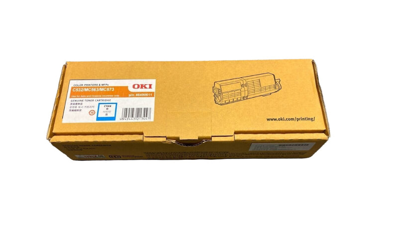 *SALE!* Genuine OKI 46490611 Cyan Toner Cartridge for C532dn MC563dn MC573dn (6K)