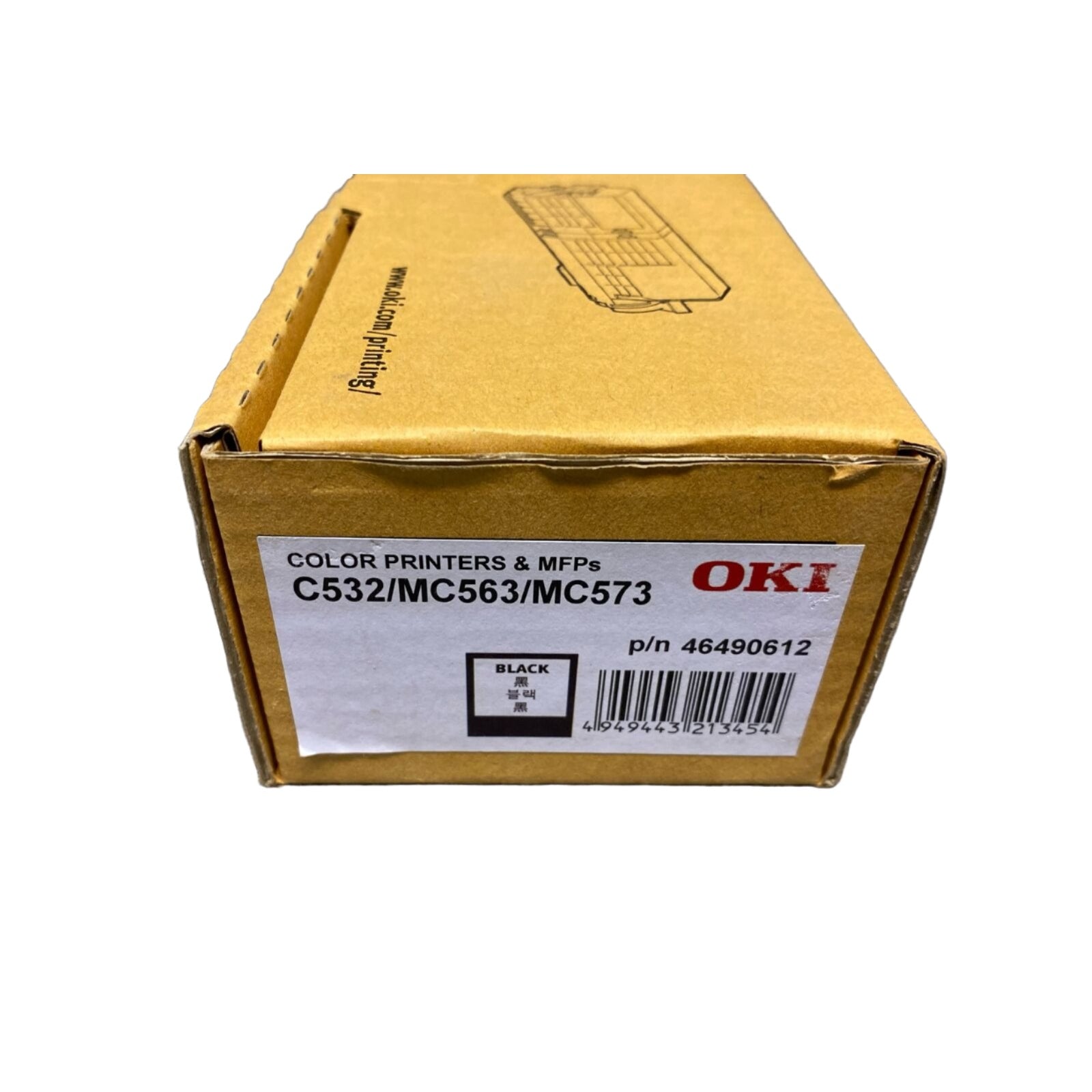 Genuine OKI 46490612 Black Toner Cartridge for C532dn MC563dn MC573dn