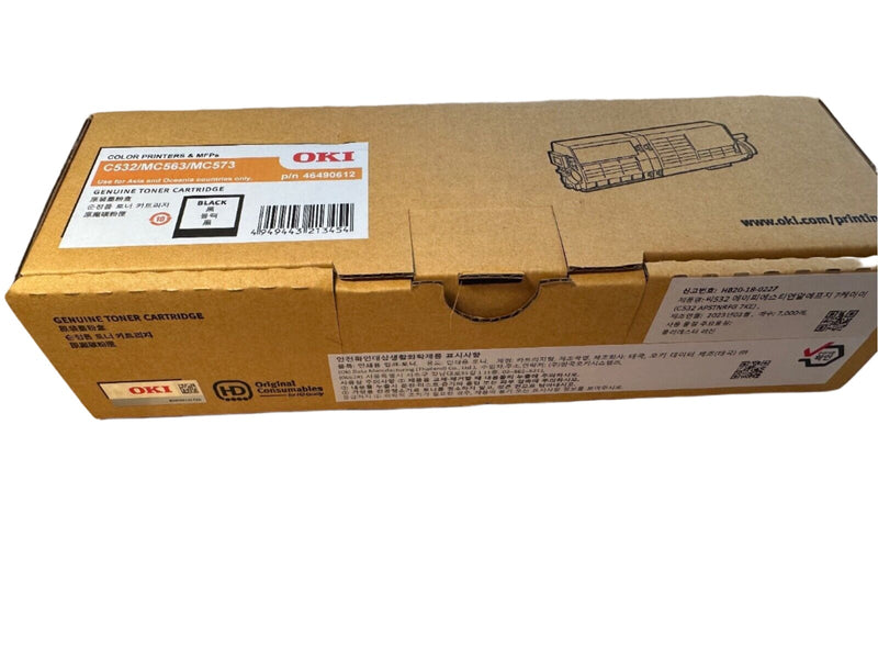 *SALE!* Genuine OKI 46490612 Black Toner Cartridge for C532dn MC563dn MC573dn (7K)