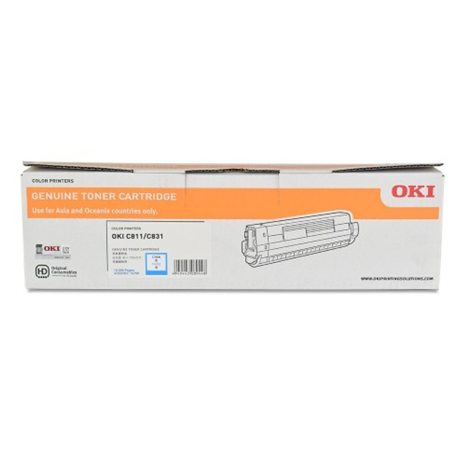 *SALE!* Genuine OKI C811 C831N Cyan Toner Cartridge (10K) [44844527]