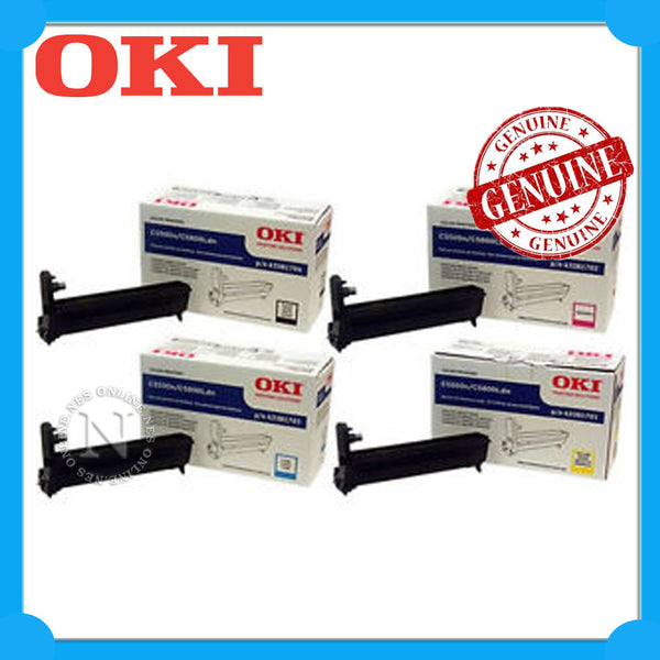 Bundle: 4x Pack Genuine OKI MC770 MC780 C/M/Y/K Toner Cartridge Set