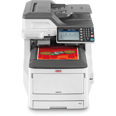 OKI MC873dnct A3 Colour Laser Multifunction MFP Printer+2xPaper Trays & Cabinet [45850206dnct]