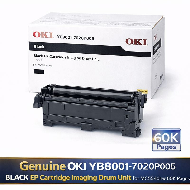 Genuine OKI YB8001-7020P006 BLACK EP Cartridge Imaging Drum Unit for MC554dnw 60K Pages