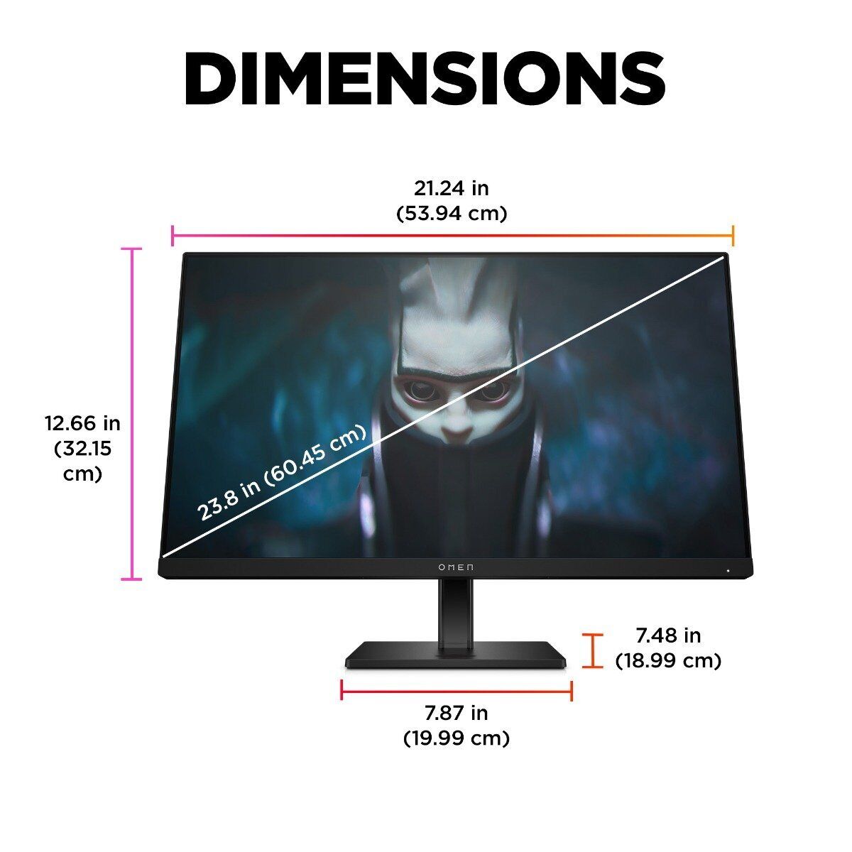 *SALE!* OMEN 24 by HP 23.8 inch FHD 165Hz Gaming Monitor 1920x1080 High Adjustable [780F0AA]