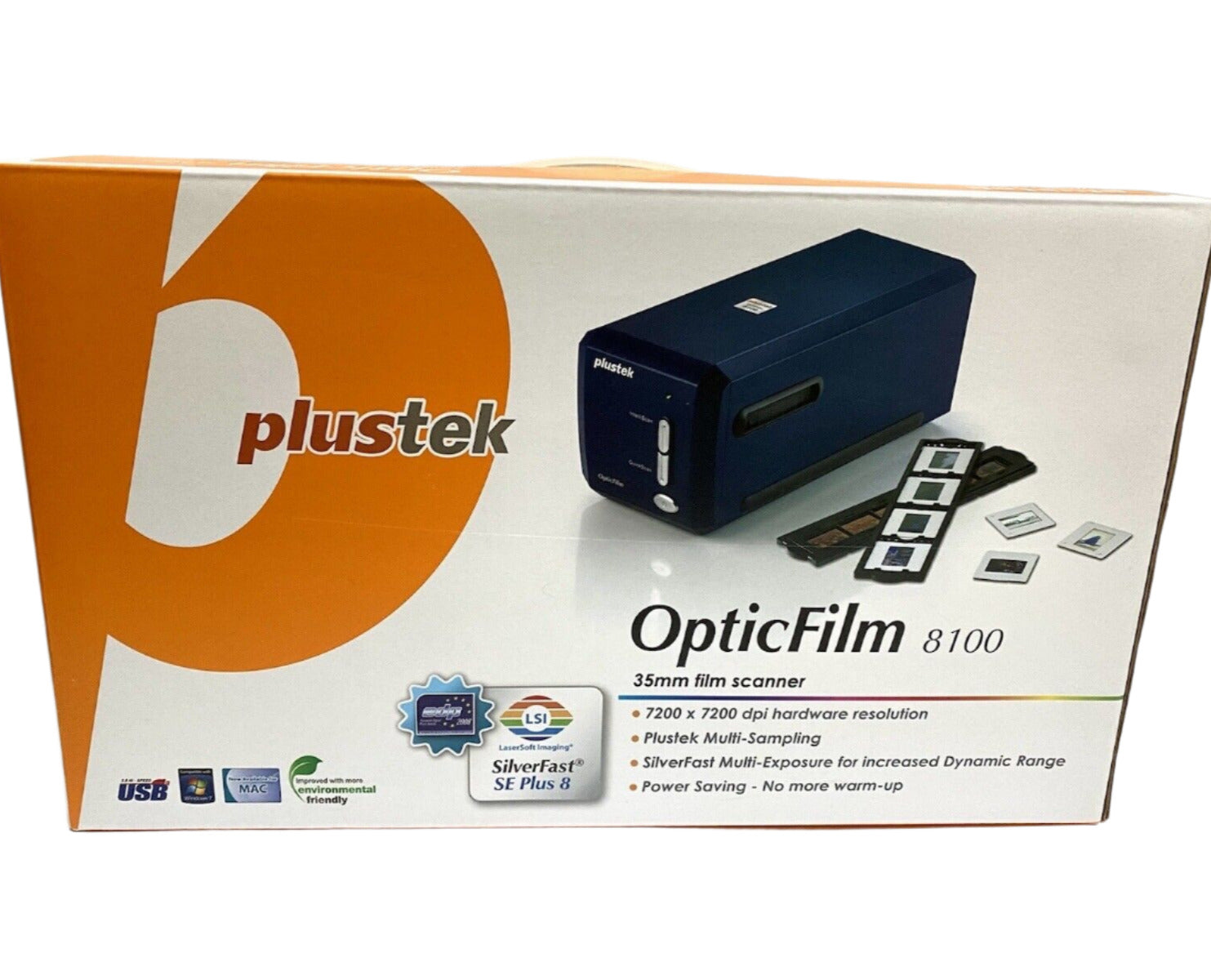 Plustek OpticFilm 8100 35mm Handheld Slide & Negative Film Scanner