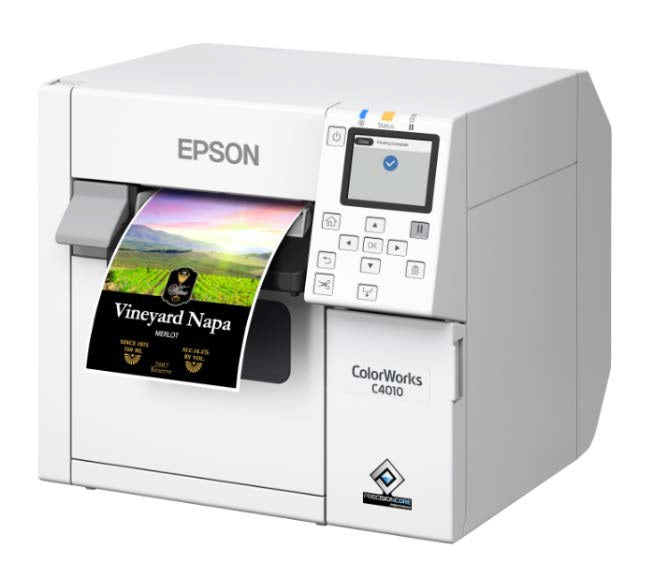 EPSON ColorWorks C4010 USB/Ethernet Inkjet Colour Label Printer – Includes Power Cable