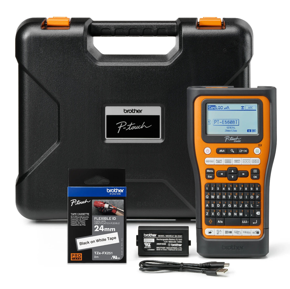 Brother PT-E560BTVP P-Touch Edge Handheld Industrial Label Printer with Bluetooth & Dual auto-Cutter (up to 24mm Labels)