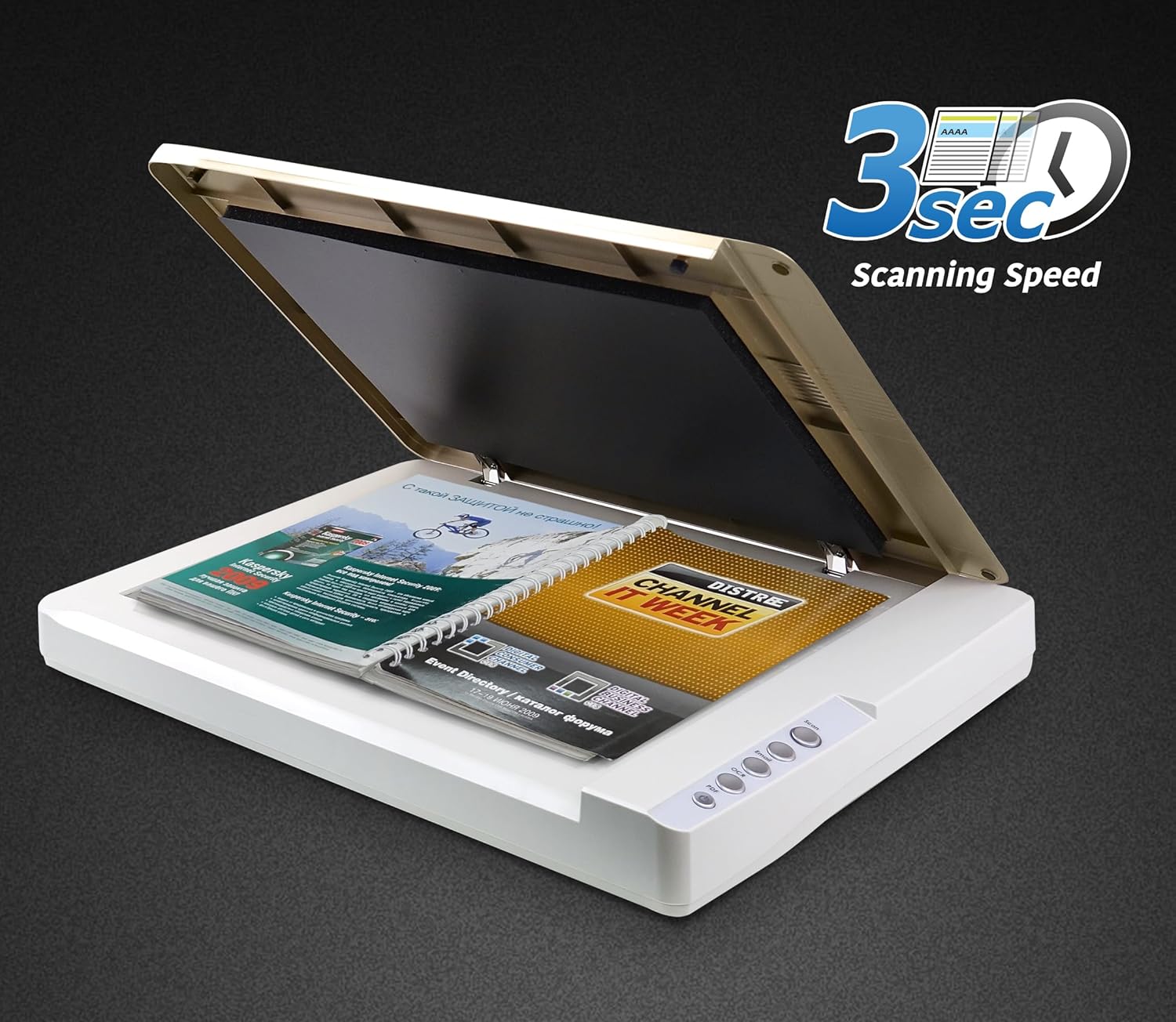 Plustek OpticSlim 1680 A3 Color Flatbed Scanner 1200 dpi, TWAIN Driver, Windows & Mac