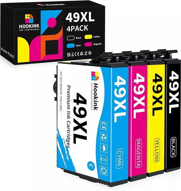 CT A-Grade Premium Compatible Epson #49XL B/C/M/Y Ink Cartridge Set Value Pack