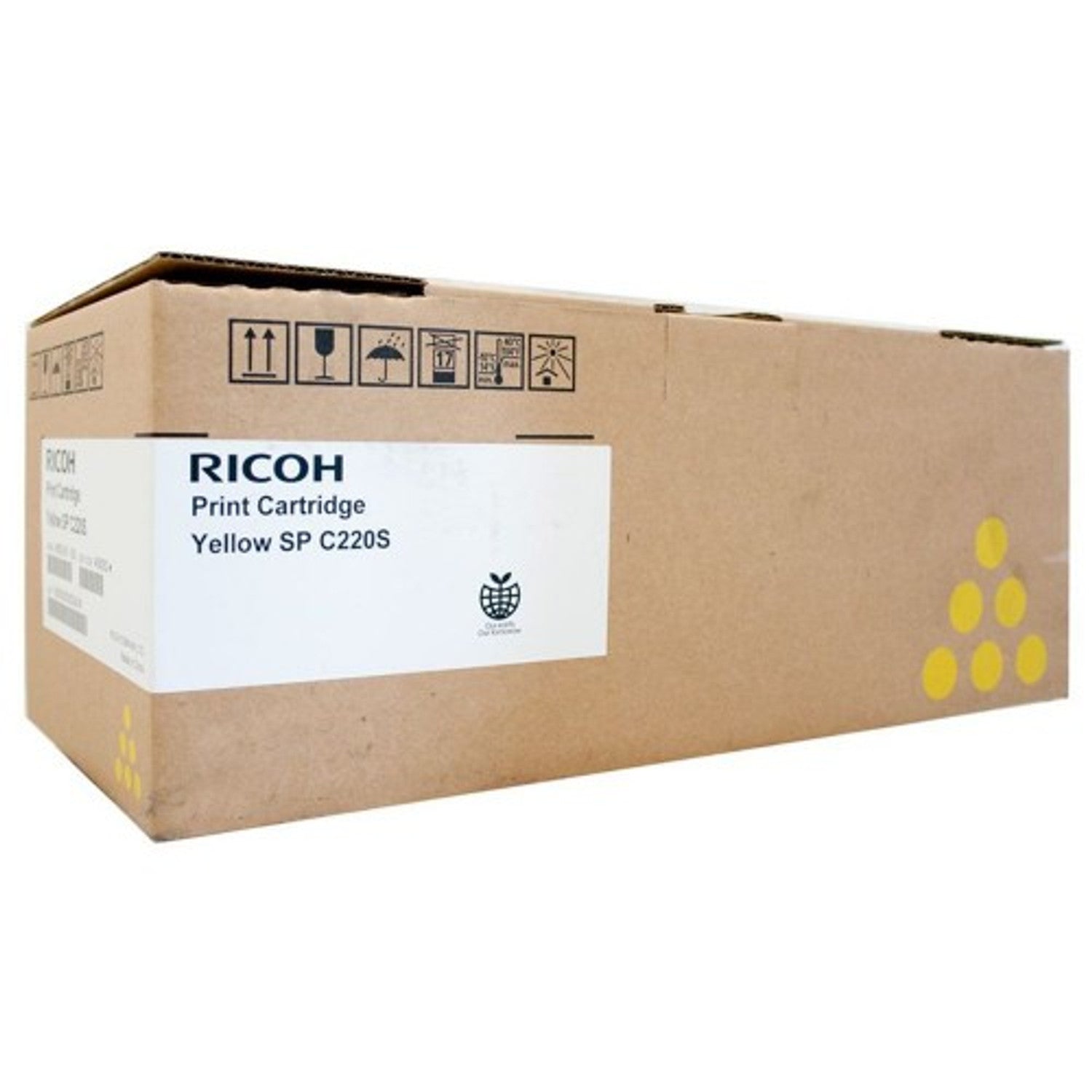 Genuine Ricoh 406062 Type 220 Yellow Toner for SP-C220 C221 C222 C240dn 2K