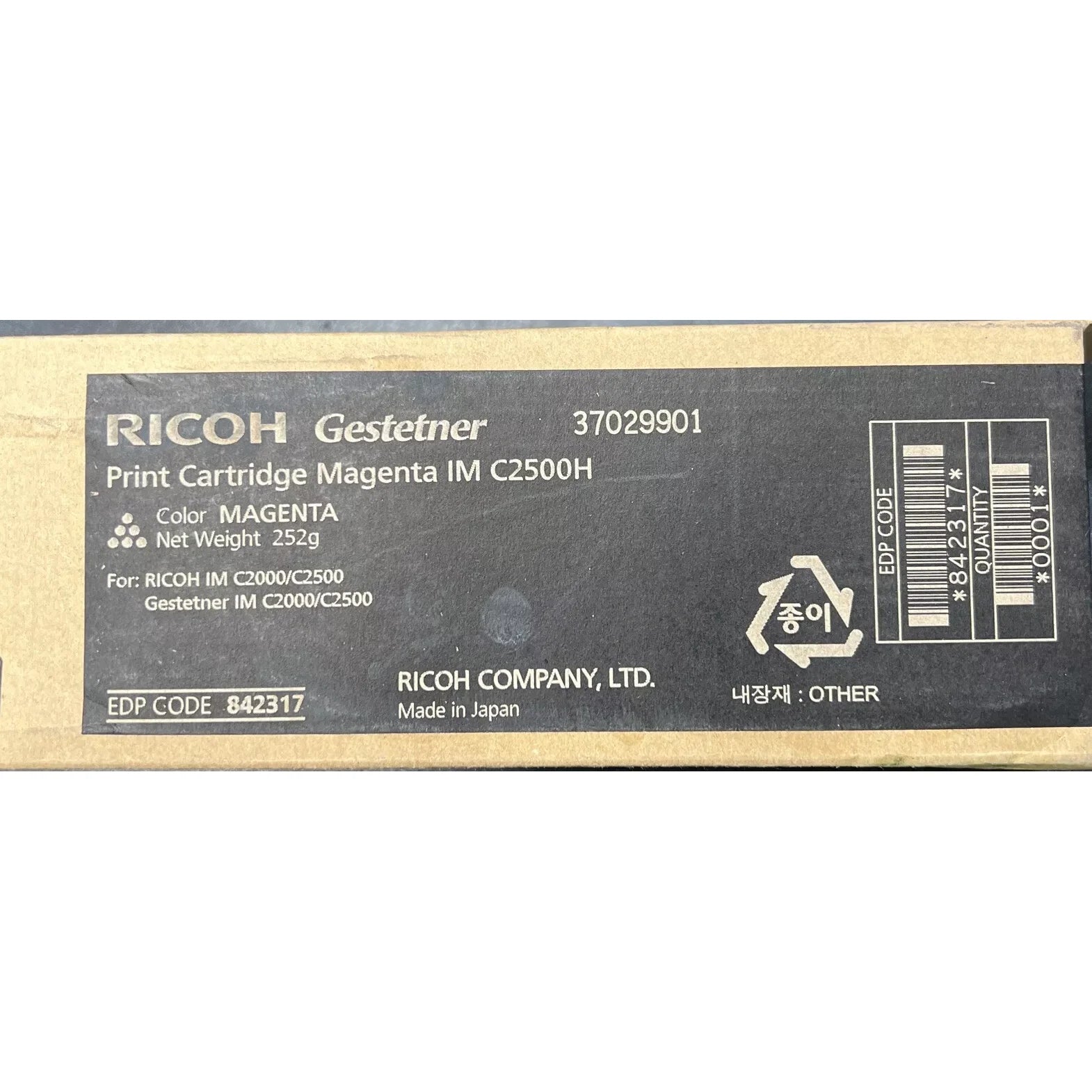 Genuine Ricoh 842317 Magenta Toner Cartridge for IM C2000 C2500H (10.5K)