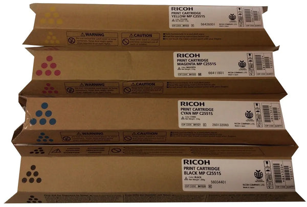 *SALE!* 4x Pack Genuine Ricoh Aficio MP-C2501 MP-C2551 Toner Cartridge Set [841520-841523]