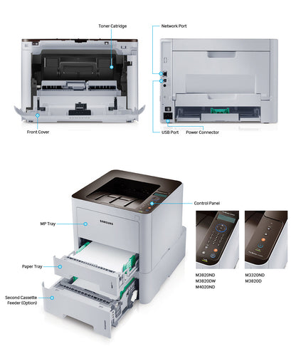 *RFB* Samsung ProXpress SL-M4030ND A4 Mono Laser Printer+Duplexer SS388H *Ex-Leasing*