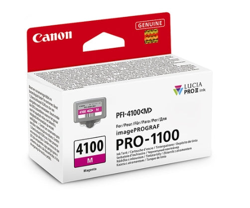 Genuine Canon PFI-4100 Magenta Ink Cartridge for Pro-1100 A2 Printer [PFI4100M]