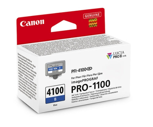 Genuine Canon PFI-4100 Blue Ink Cartridge for Pro-1100 A2 Printer [PFI4100B]