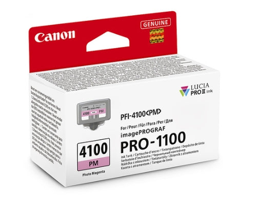 Genuine Canon PFI-4100 Photo Magenta Ink Cartridge for Pro-1100 A2 Printer [PFI4100PM]