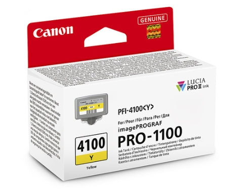 Genuine Canon PFI-4100 Yellow Ink Cartridge for Pro-1100 A2 Printer [PFI4100Y]