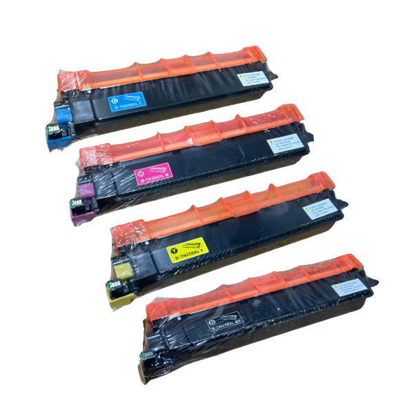 Bundle: 4x Pack Premium Compatible Brother TN-258XL-C/M/Y/K Toner Cartridge Set High Yield TN258