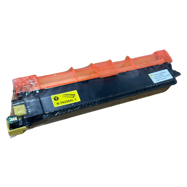 CT A-Grade Premium Compatible Brother TN-258XL Yellow Toner Cartridge High Yield (2.3K)