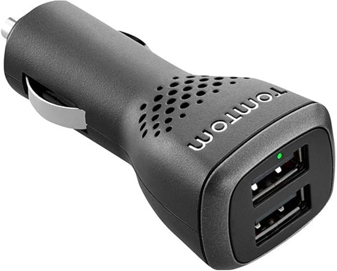 TomTom High Speed Dual Car Charger 2.4A for All TomTom Sat Nav GPS & iPhone Smartphones or Tablets