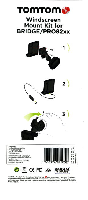 TomTom Telematics RAM Windscreen Mount Bridge/Pro 8270 8275 NC TT [9UFI.001.19]