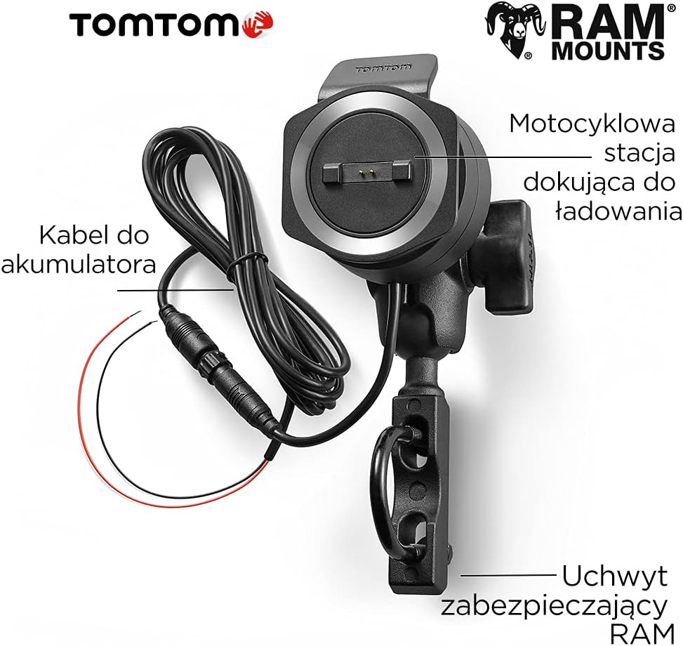 TomTom Motorcycle Sat Nav Rider 500 (4.3 Inch) Updates via Wi-Fi, EU Maps Preinstalled 1GF0.002.00 [4GF41]