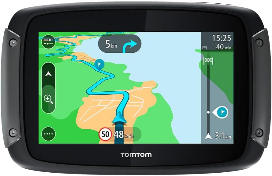 TomTom Motorcycle Sat Nav Rider 500 (4.3 Inch) Updates via Wi-Fi, EU Maps Preinstalled 1GF0.002.00 [4GF41]