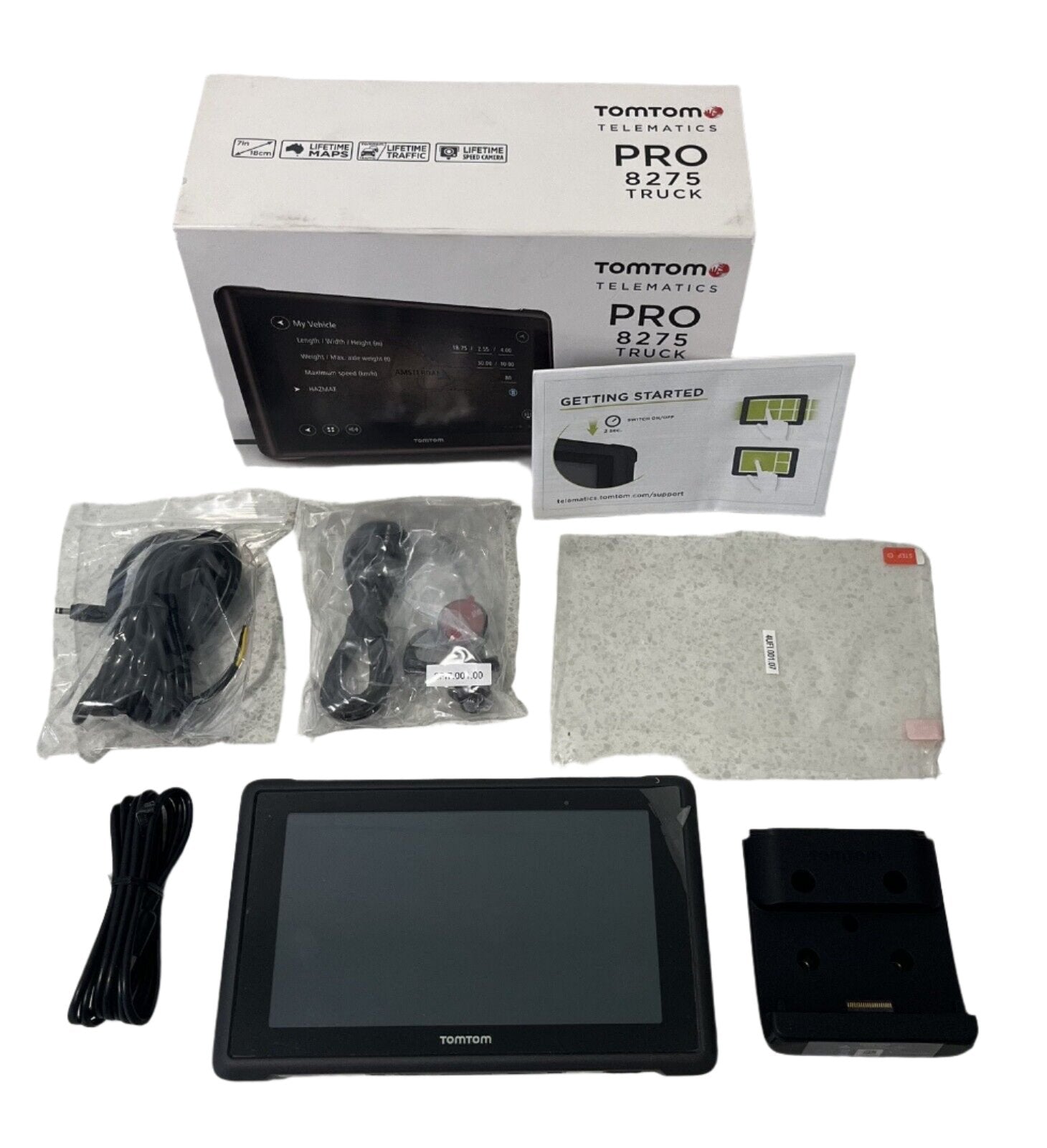 TomTom Pro 8275 7-Inch Truck Sat Navigation GPS - Telematic Driver Terminal Webfleet 1KU7.025.21