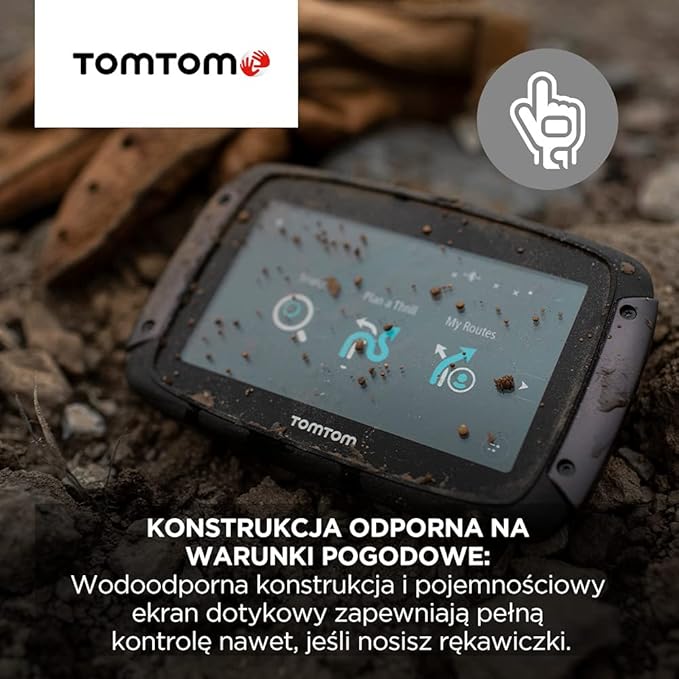 TomTom Motorcycle Sat Nav Rider 50 (4.3 Inch) Updates via Wi-Fi, EU Maps [8GG0.054.01]