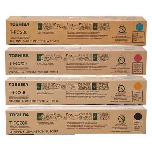*SALE!* 4-Pack Genuine Toshiba TFC200 C/M/Y/K Toner Set eSTUDIO 2000AC, 2500AC [TFC200P-SET]