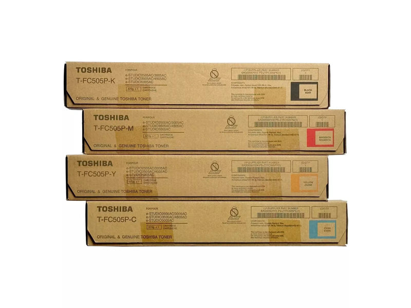 *SALE!* 4x Pack Genuine Toshiba TFC505 Toner Cartridge Value Pack T-FC505P [1BK, 1C, 1M, 1Y]