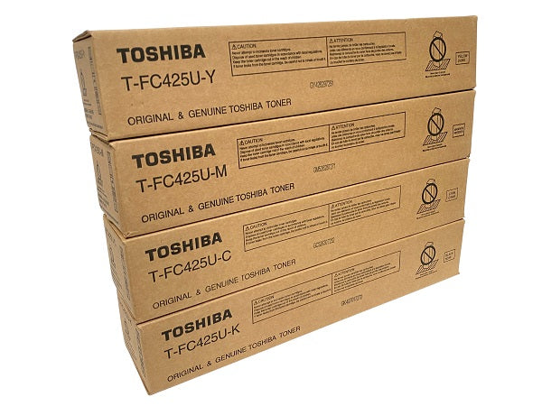 Bundle: 4x Pack Genuine Toshiba e-Studio 2525AC 3525AC 4525AC 5525AC 6525AC Toner Cartridge Set [TFC425]