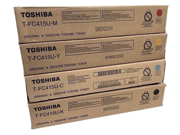 *SALE!* 4x Pack Genuine Toshiba e-Studio 2515AC 3015AC 3515AC 4515AC 5015AC Toner Set [TFC415-C/M/Y/K]