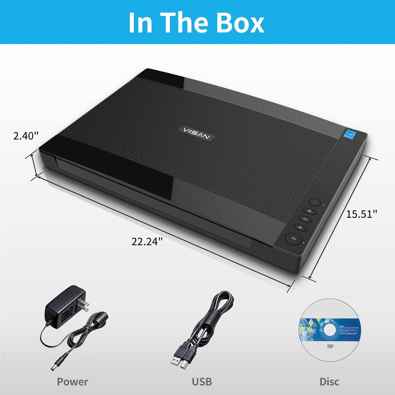 *SALE!* VIISAN VF3120 A3 High Speed Flatbed Frameless Document Scanner Windows & MAC TWAIN 1200 DPI