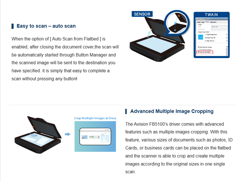 *NEW!* AVISION FB5100 A3 Flatbed Document Scanner+ID Card Scan+TWAIN Driver Win/Mac