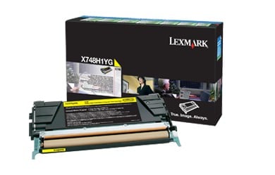 1 X Genuine Lexmark X748 Yellow Toner Cartridge High Yield Return Program -