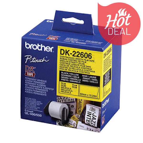 Brother DK22606 Yellow Roll DK-22606