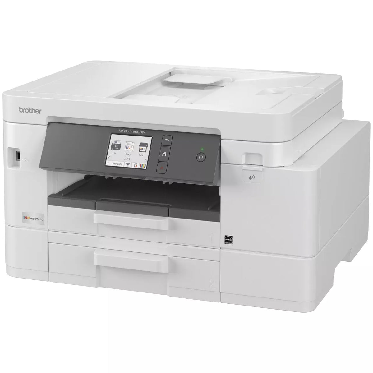 Refurbished Brother MFC-J4555DW INKvestment colour inkjet multifunction printer left view